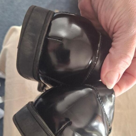 MENS CALVIN KLEIN BLACK PATENT LEATHER DRESS SHOES SIZE 12M - Picture 5 of 5